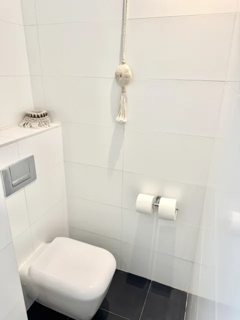 Toilet in de badkamer bij de master
